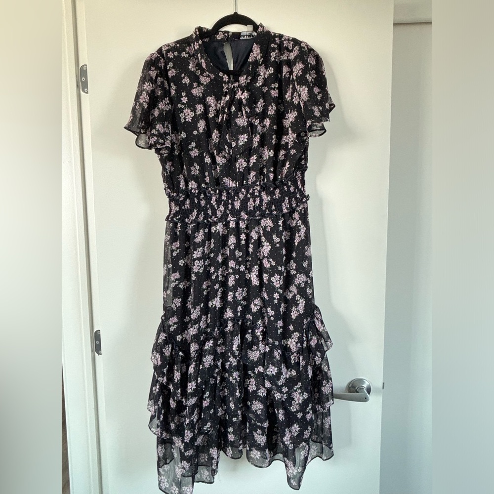 Karl Lagerfeld Paris Floral-Printed Midi Dress
